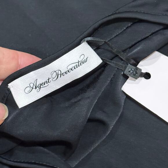 AGENT PROVOCATEUR Black & Gold cut out midi Christiana Cover Up Dress 6 - Picture 8 of 13